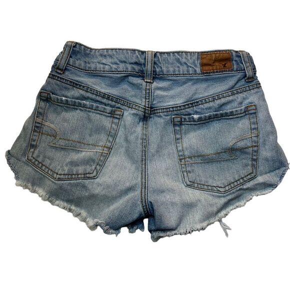 AEO High-Rise Festival Shorts 00 embroidery feathers - Picture 2 of 9